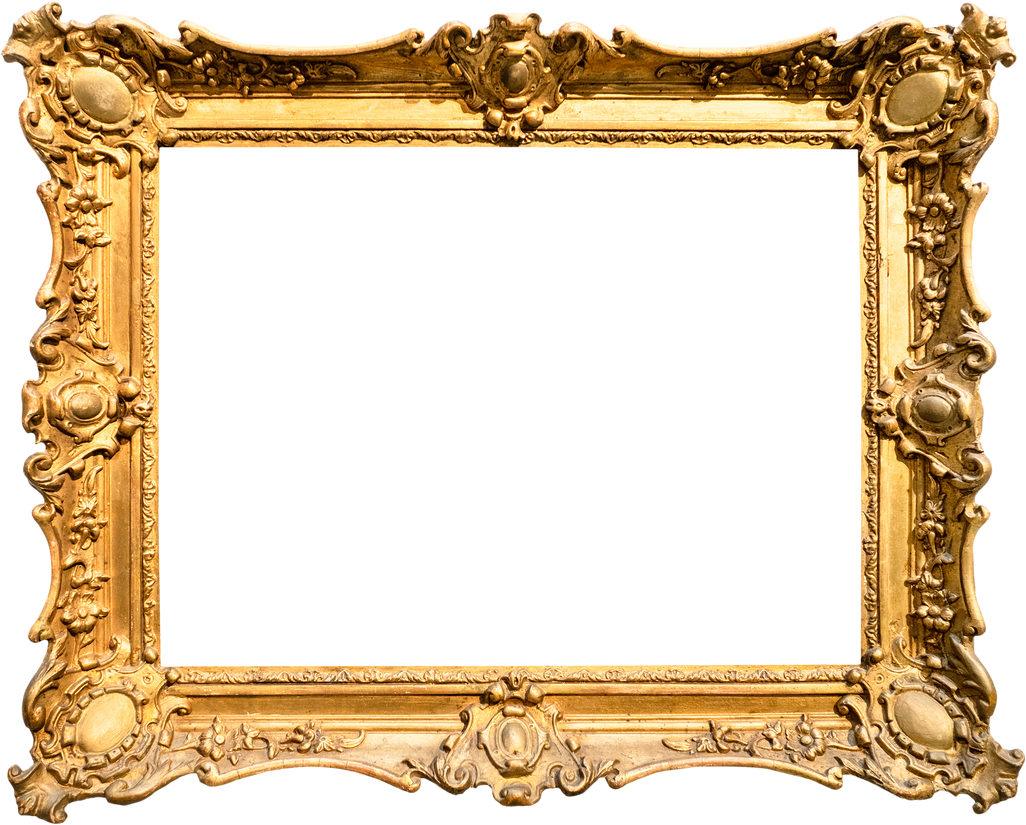 Vintage Wide Decorated Baroque Painting Frame